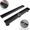 EXF Linear Shower Drain 30 Inch Matte Black with Reversible