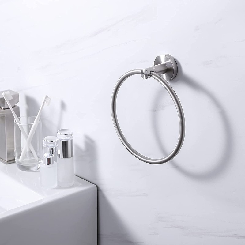 Stainless Steel Towel Ring, Wall Mounted Towel Hanger ,6.3 inches/16cm,