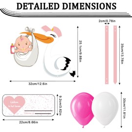 Rattling Stork Set for Birth Baby, Baby Birth Rattling Stork Set, Kazaigou Stork Birth for Outdoors, Rattling Stork for Birth Outdoor, Wooden Stork for Birth, Stork Birth Stork for Outdoor Use