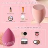 PAVIKE Makeup Sponge with Case, Makeup Puff 3 Pieces, Face