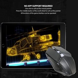 Half Hand Gaming Keyboard and Mouse Combo, 4 in 1 Mobile Game Combo Pack, Mobile Gamepad Controller, One Handed Gaming Keyboard, Mouse Converter, Adjustable Phone Stand