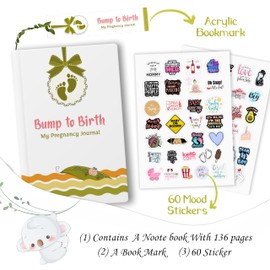 Rousrie 40 Week Pregnancy Journal Book, Record Memories of Baby In Womb With Pregnancy Tracker, Affirmations For Expecting Mothers, Giftings For Pregnant Women, Gifts For Baby Shower