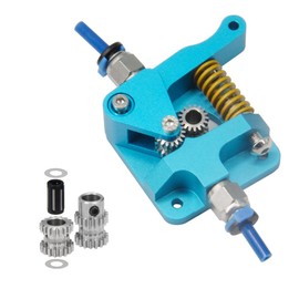 Zeberoxyz Upgrade Direct Drive Support Plate with 3 Pulleys with Dual Gear Extruder Kit with Stepper Motor, Dual Driver Feed for Ender 3/V2/3 Pro/CR10 (Plate + Extruder + Motor Kit)