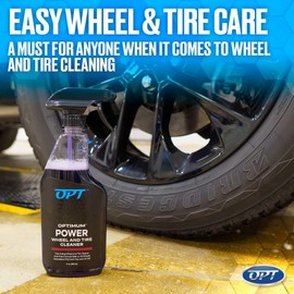 Optimum Power Wheel and Tire Cleaner - Acid-Free, Wheel Cleaning Spray Formula - Safe on All Wheel and Tire Types (1 Gallon)