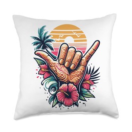 Shaka: Hawaiian Gesture of Friendship and Aloha Spirit Throw Pillow