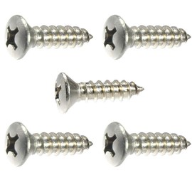 Phillips Oval Head Sheet Metal Screw 316 Stainless Steel #12 x 2-1/2" 100 Pcs self Tapping Screws Metal B2B
