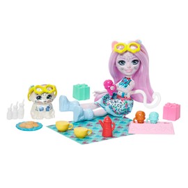 Enchantimals HHC21 Advent Calendar with Sybill Snow Leopard Doll (15 cm), Animal Figure and 24 Accessories, Great Gift for Children from 4 Years, Christmas Gift