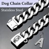 Heavy Duty Gold Dog Chain Collar with Pendant Set 23mm