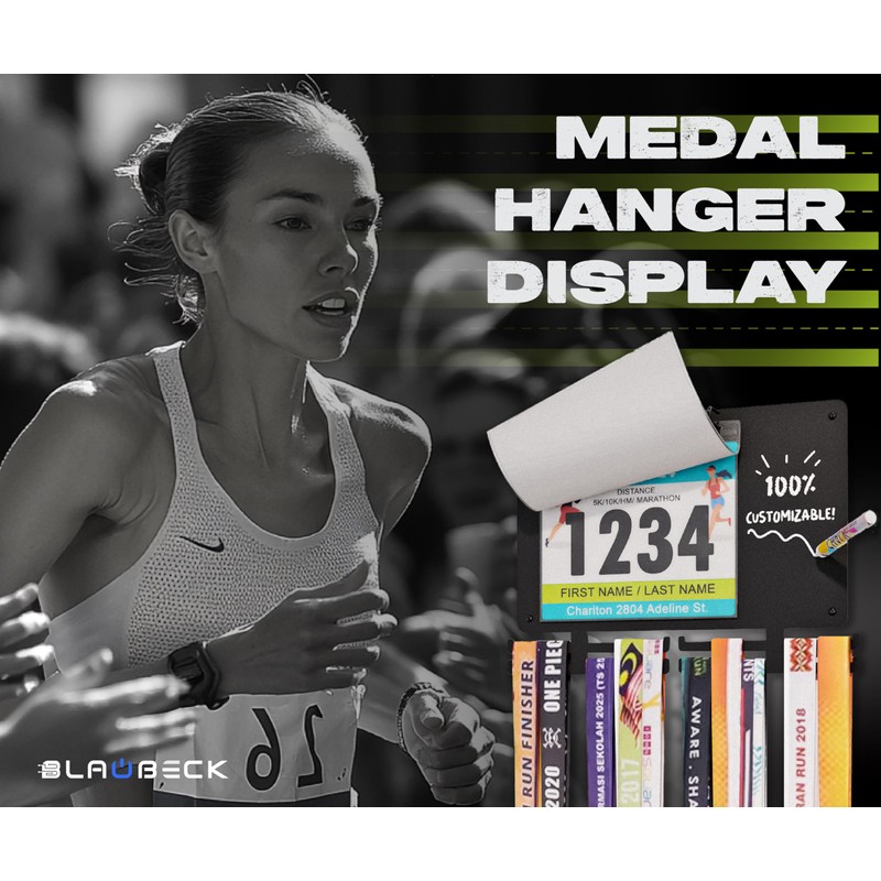 BLAUBECK Medal Hanger Display for Runners, Marathon Medal Holder Display