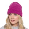 Ladies Soft Chenille Thermal-Lined Hat & Gloves Set - Berry