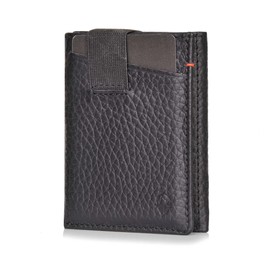 DONBOLSO® Wallety 2, Slim Wallet in Credit Card Format, Made of Leather, with RFID Protection, Nappa Grained Black