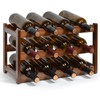 IWNTWY Wine Rack, 12 Bottles 3-Tier Free Standing Wine Racks,