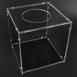 SHUMEI Clear Acrylic Multi-Functional Box - Raffle, Suggestion, Ballot, Tip, Donation Box - for Parties, Events, Fundraisers, Ticket Drop, Offices, Stores