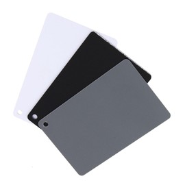 White Balance Card, Grey Card Photography, 3 in 1 18% Digital Photography Exposure Color Balance Card Set