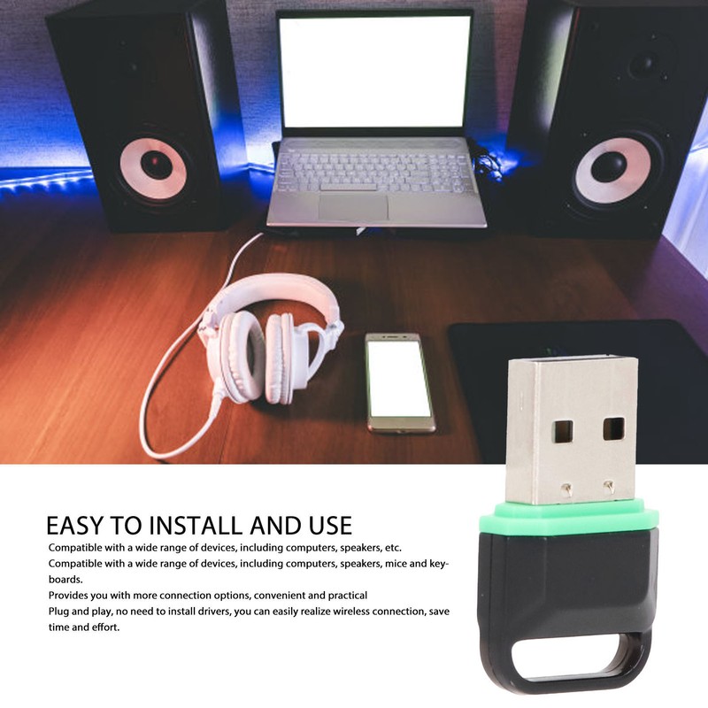Bluetooth 5.3 USB Adapter Low Latency Plug and Play Bluetooth