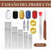 Kit de agujas de coser a mano con ojo grande,