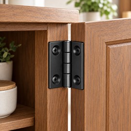 Heavy-Duty Zinc Alloy Butt Hinge for Doors and Cabinets, 60 × 60 mm or 2.36 x 2.36 in Hardware for Home Repair and Replacement