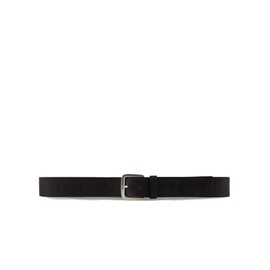 A | X ARMANI EXCHANGE Men's Logo Print Belt, Black/Shiny Black, 36