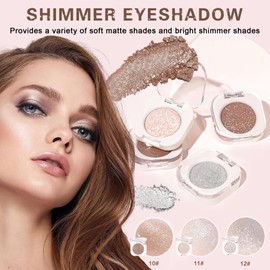 LZXLUKGIR Shimmer Eyeshadow,Single Eye Shadow for Older Women,Blushing Lizard Eyeshadow Makeup,Lightweight Blendable Formula,Sombras de Ojos Profesional (10 Cowboy)