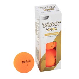 Volvik Vivid Golf Balls x Sleeve of 3 (Sherbert Orange)