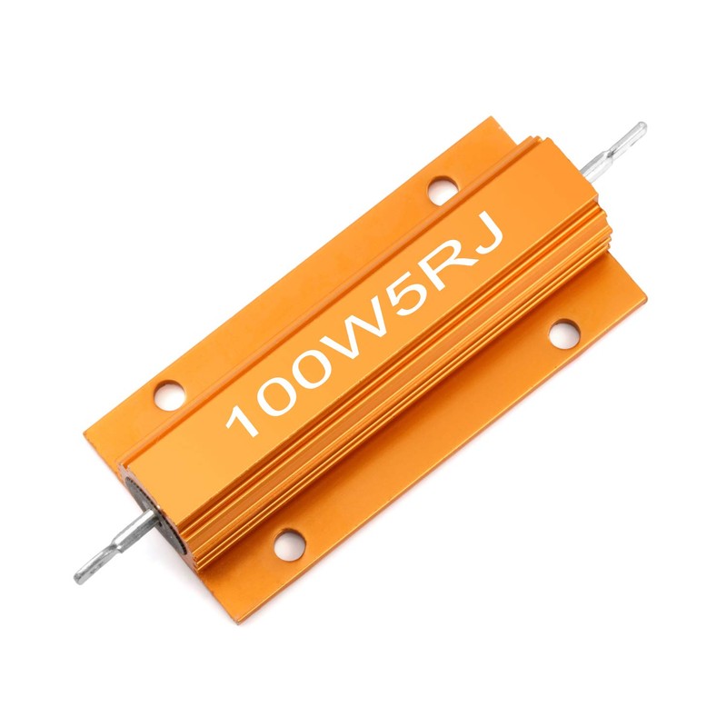 Chanzon 2pcs 100W Wire Wound Aluminum Sheath Resistor 5Ω Ohm