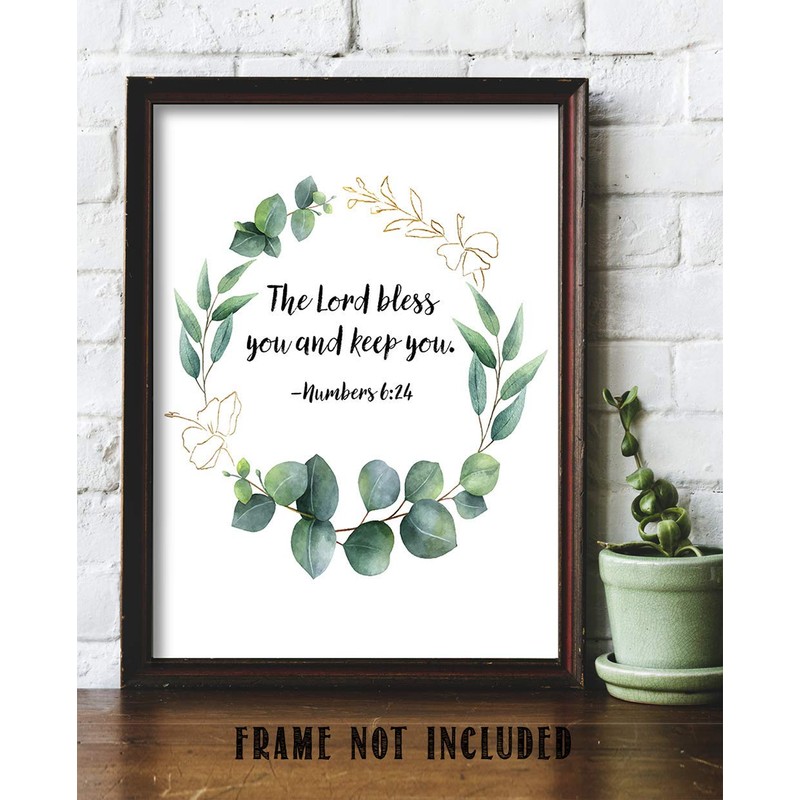 Numbers 6:24"The Lord Bless You and Keep You." Eucalyptus Botanical
