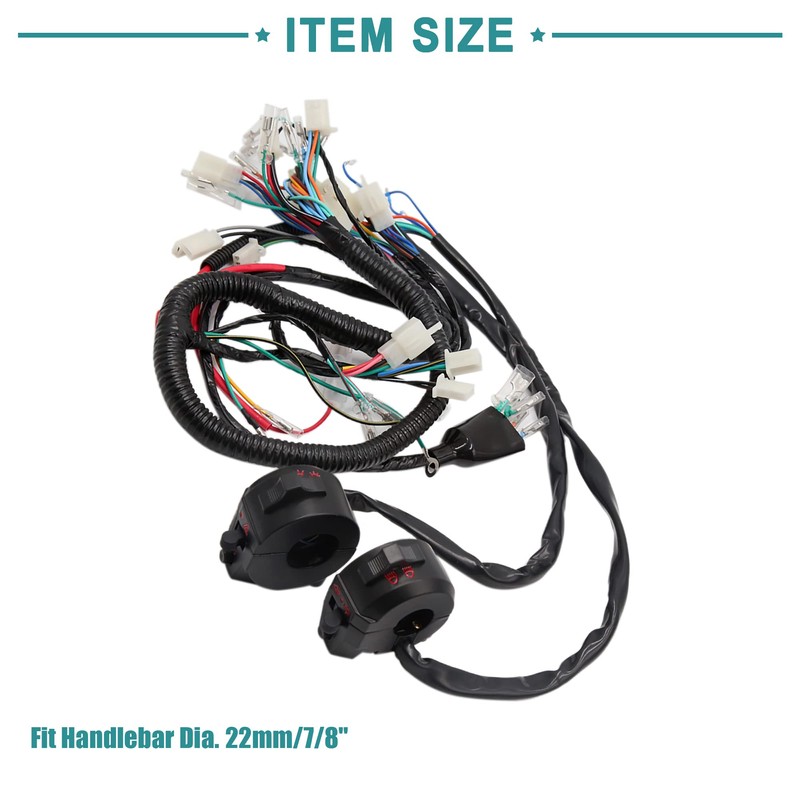 ACROPIX Motorcycle Electric Main Wire Harness with Left & Right