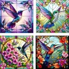 Auremi 4 pcs 5D Diamond Painting Kits, Hummingbird Diamond Art
