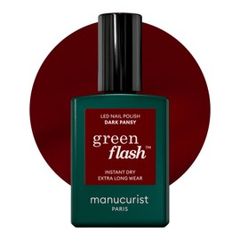 Manucurist Green Flash LED Gel Nail Polish - Dark Pansy - 12-Free, Bio-Sourced (84%) Nail Polish - Made in France - 0.5 fl oz
