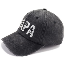 Papa Gifts for Dad Stepdad Grandpa from Son Daughter Grandkids, Grill Papa Hat for Birthday Fathers Day Retirement Xmas Gift, BBQ Chef Baseball Cap Black