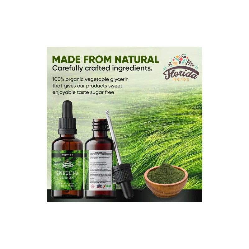 Florida Herbs Tinctura Spirulina Orgánica 700mg