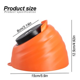 Set of 2 Workshop Magnetic Bowls, 15.2 cm, Magnetic Tool Tray Made of Shatterproof ABS Plastic, Orange Magnetic Bowl for Screws and Nuts, Sticks Magnetic Nut Bowl