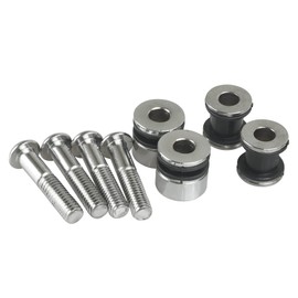 SWESGI Motorcycle Docking Hardware Kit for 2000-2017 Harley Softail Detachable Sissy Bar Solo Rack,Chrome