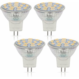 Simba Lighting [4 Pack] LED MR11 3W 20W 12V Halogen Replacement GU4 Bi-Pin 4000K Natural White