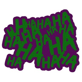 Own The AvenueTM Haha Sticker Decal Joker Serious Evil Window Car Purple/Green 4" (HAHAsqFCG&P4"