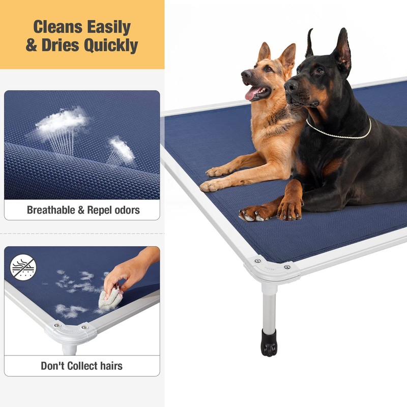 Veehoo Chew Proof Elevated Dog Bed - Cooling Raised Pet