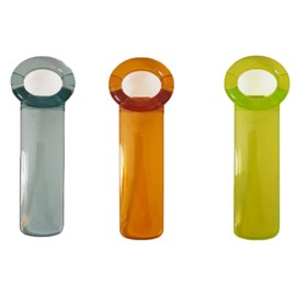 3 PCS Manual Jar Keys, Portable Jar Opener Gripper, Can Lid Opener for Weak Hands, Elderly, Children (Clear Orange Green Blue)