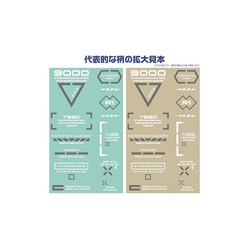 ハイキューパーツ 1/100 ホワイト&グレー RB02コーションデカール (1枚入) RB02-100WAG