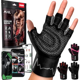 MhIL Guantes Gym Guantes de Entrenamiento para Hombres y Mujeres Guantes para Gym de Levantamiento de Pesas Hombres y Mujeres, Guantes de Gimnasio para Hombres, Guantes de Ejercicio y Entrenamiento