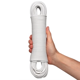 Hardys 15m Washing Line | Clothes Line with Steel Core & PVC Coating | Long Length for Indoor, Outdoor & Camping | Rot, Mould & Weather Resistant | White