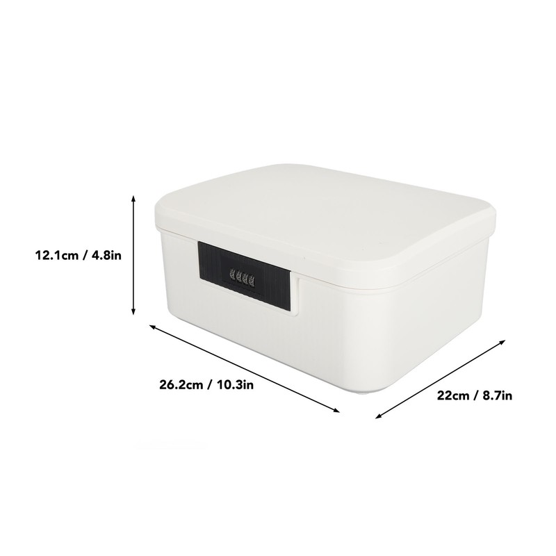 9L Capacity Lockable Storage Trunk for Files Document Organizer Double