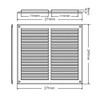 Rytons 9X9 Louvre Ventilation Grille with Flyscreen - Brown