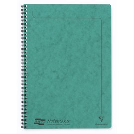 Clairefontaine - Ref 4863Z - Europa Notemaker Sidebound Notebook (120 Pages) - A4 Size, 90gsm Brushed Vellum Paper, Micro-Perforated Sheets, Lined Rulings - Green