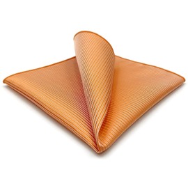 S&W SHLAX&WING Solid Orange Men's Pocket Square Party Large XL Handkerchief