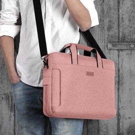 TAIKESEN Laptop Shoulder Bag, 13-13.3-14-15-15.4-15.6-16-17.3-18 Inch Laptop/Tablet, Water-Repellent Fabric, Business for Men Women (15-16 inch, Pink)