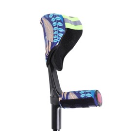 Forearm Crutch Pads and Hand Grip Covers for Open Cuff Crutches Forearm Crutches Accessories,Moisture Wicking Breathable Forearm Crutch Covers with Elastic Strap Increases Walking Comfort（Only 1 Set）