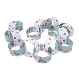 CGB Giftware | Christmas Decoration Pack of 100 Wrapped Presents Themed Design with Gold Detailing | 5 Metre | Self Stick Retro Paper Chains Garland | Christmas Decoration | Home Activity | GB05488