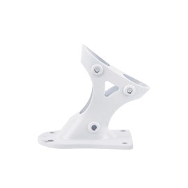 Flag Pole Holder, Mounting Bracket with Hardwares, Aluminum Alloy Flagpole, Wall Mount Flag Pole Holder for Outside House Garden Yard-White