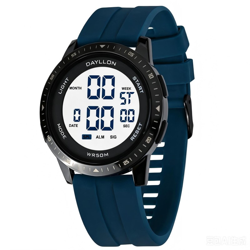 Dayllon Metal Case Ultra-Thin Minimalist Sports Digital Watch for Men