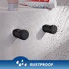 COCOYA 4Pack Metal Wall Hooks, Minimalist Coat Hooks Matte Black